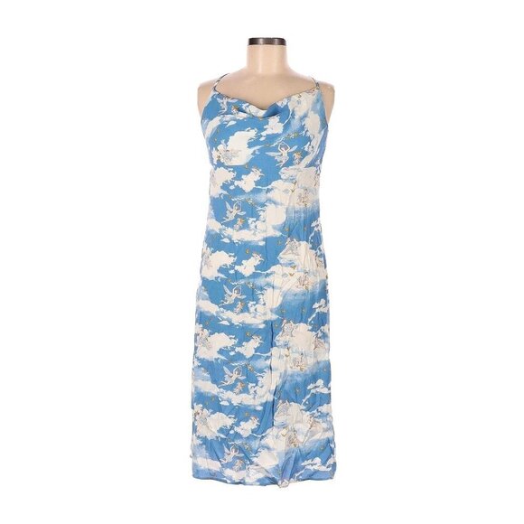 NWT Reformation Astrid Midi in Cielo Angel Cherub Cloud Cowl Tank Dress M